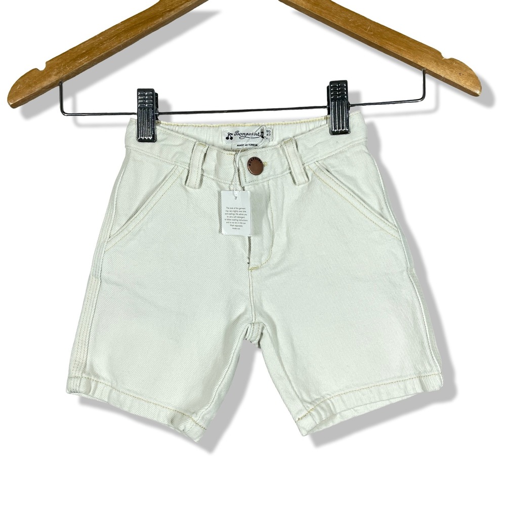Bonpoint Short Clovis Kids 18M Off White Denim Classic Designer Shorts